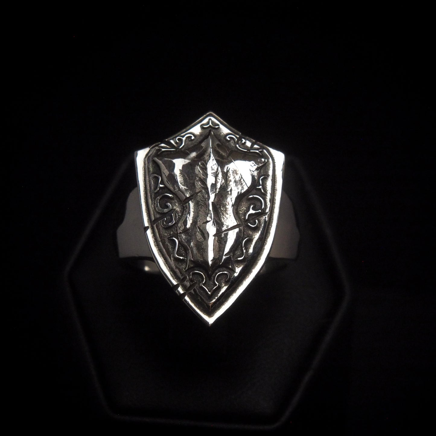 Battlescar Paladin Shield Ring