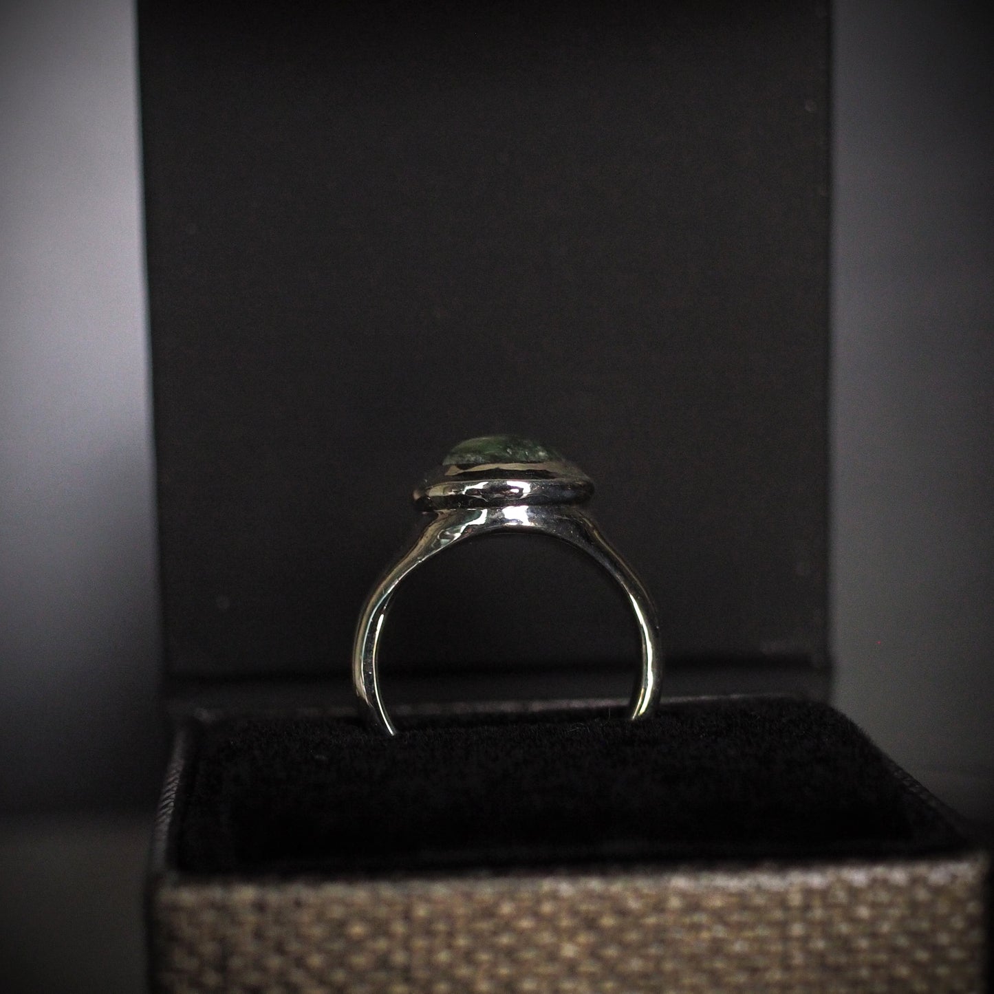 Seraphinite Cauldron Ring in Sterling Silver - Size 7