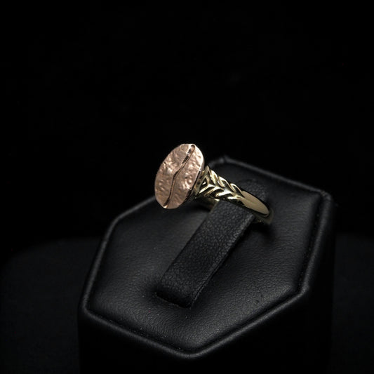 Coffee Bean Ring - 14k Solid Gold