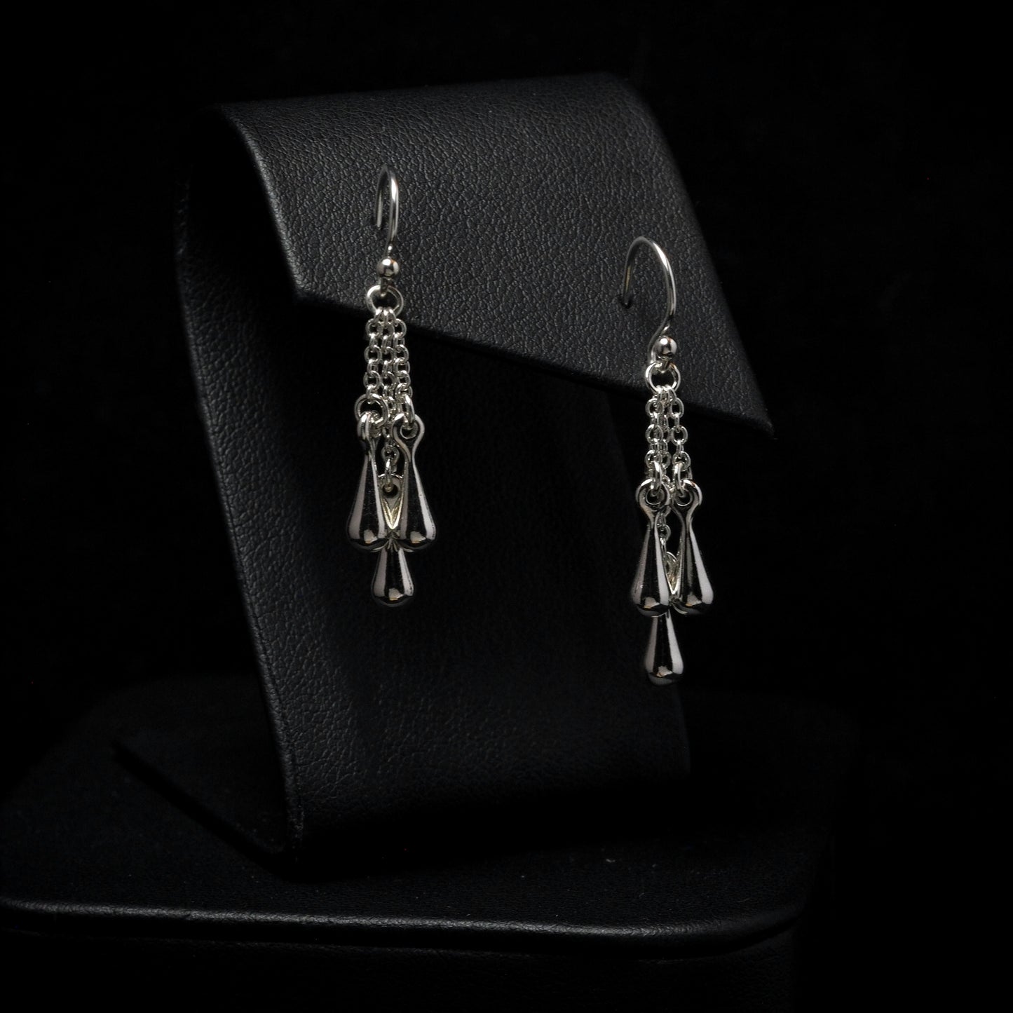 Triple Droplet Cluster Earrings