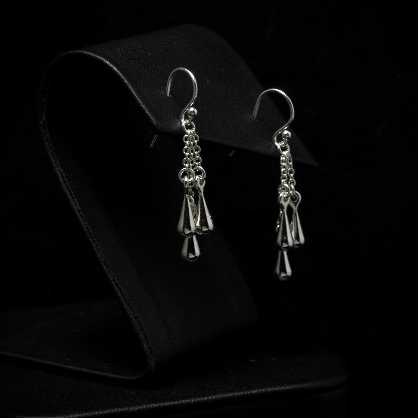 Triple Droplet Cluster Earrings