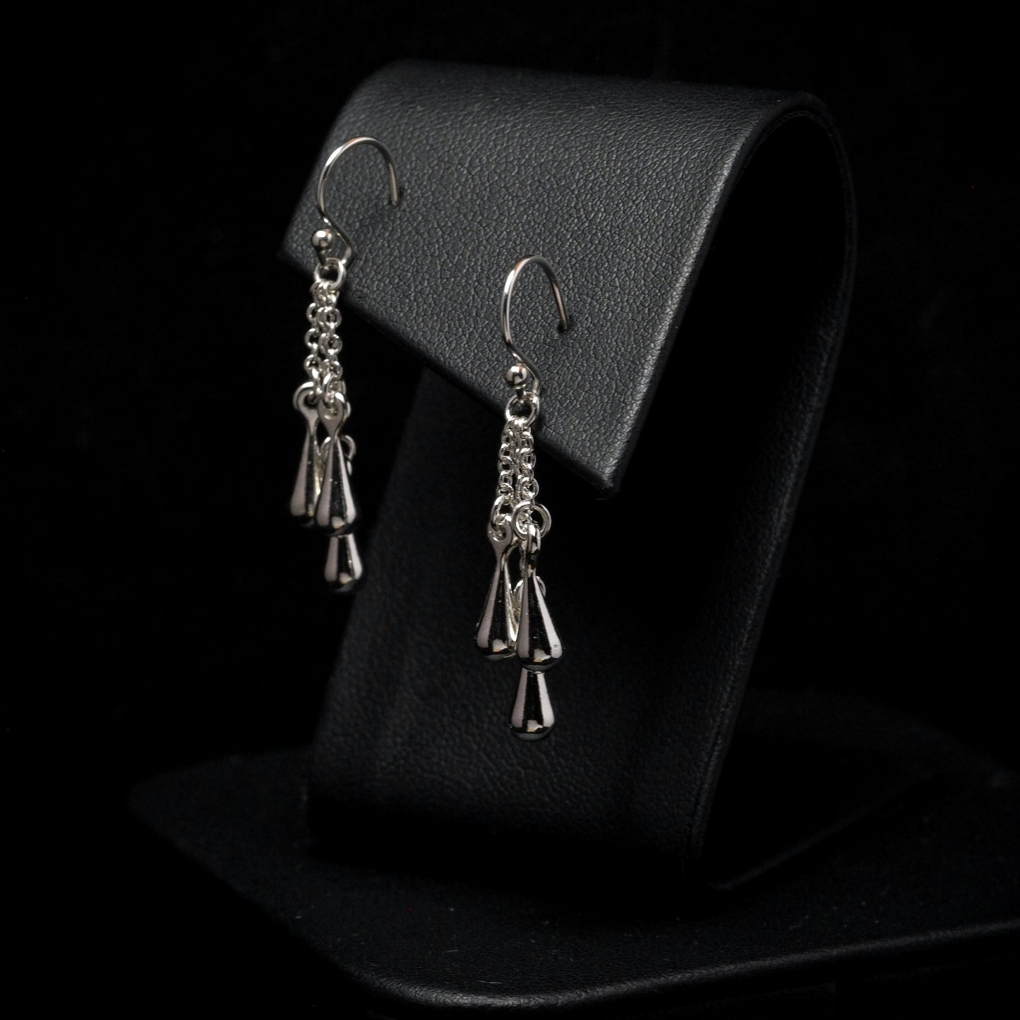 Triple Droplet Cluster Earrings