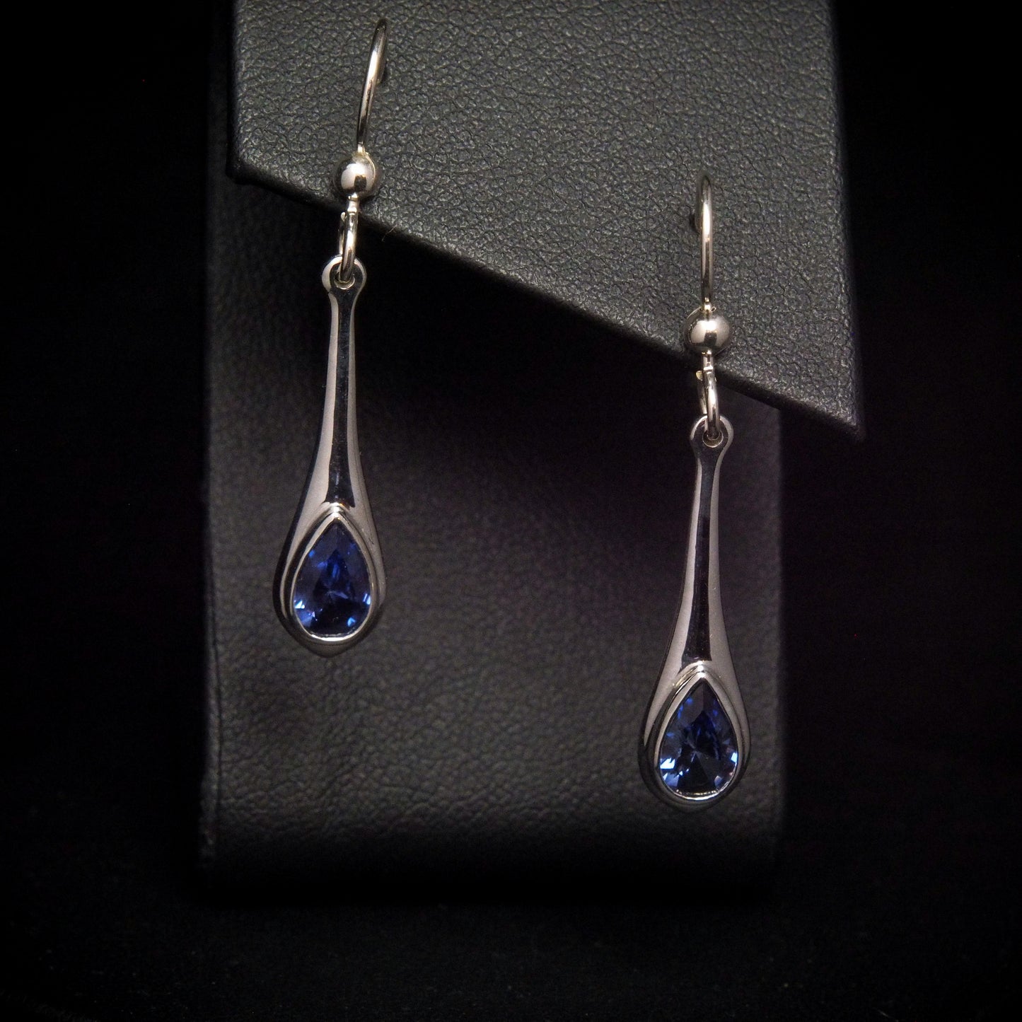 Blood Drop Earrings - Sterling Silver