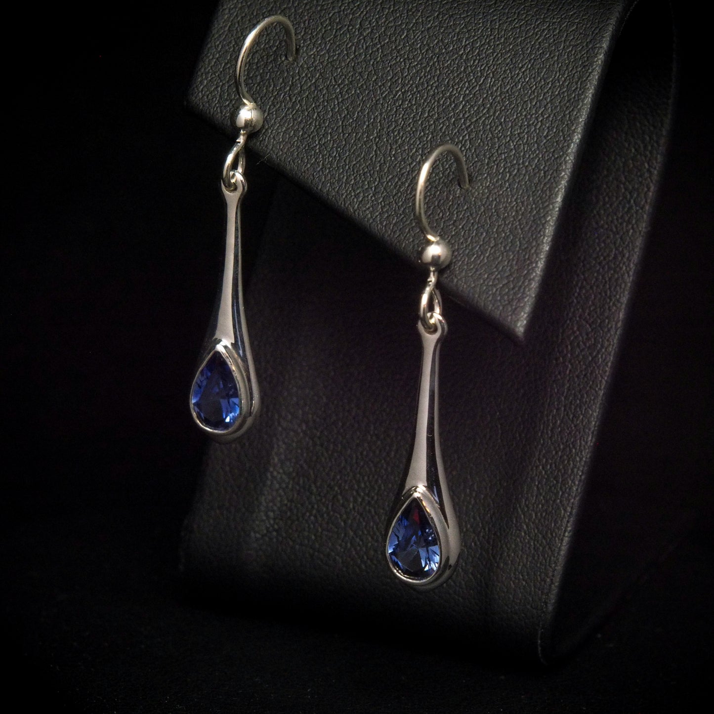 Blood Drop Earrings - Sterling Silver