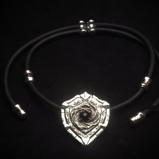 Custom Storm Leather Necklace with Two-Tone Beads