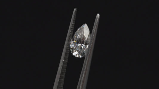 White Moissanite Pear