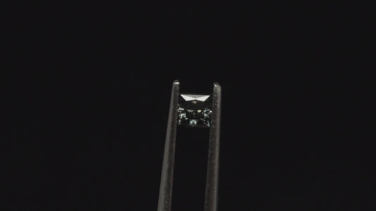 Dark Grey Moissanite Princess Square