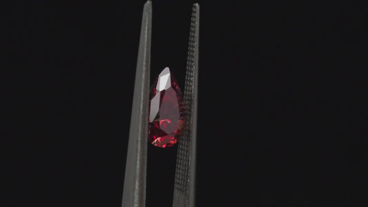 Red Moissanite Pear