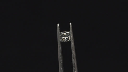 Light Grey Moissanite Princess Square