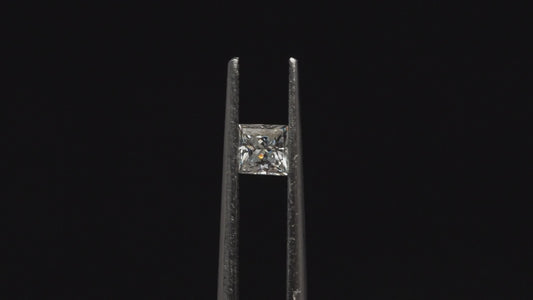 White Moissanite Princess Square