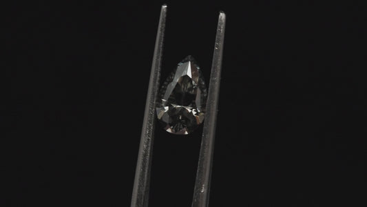 Dark Grey Moissanite Pear